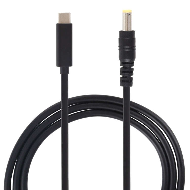 USB-C / Type-C to 5.5 x 2.5mm Laptop Power Charging Cable, Cable Length: about 1.5m(Black), Type-...