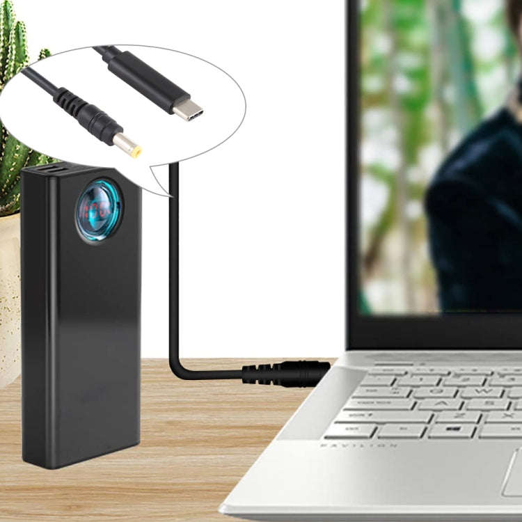 USB-C / Type-C to 5.5 x 2.5mm Laptop Power Charging Cable, Cable Length: about 1.5m(Black), Type-...