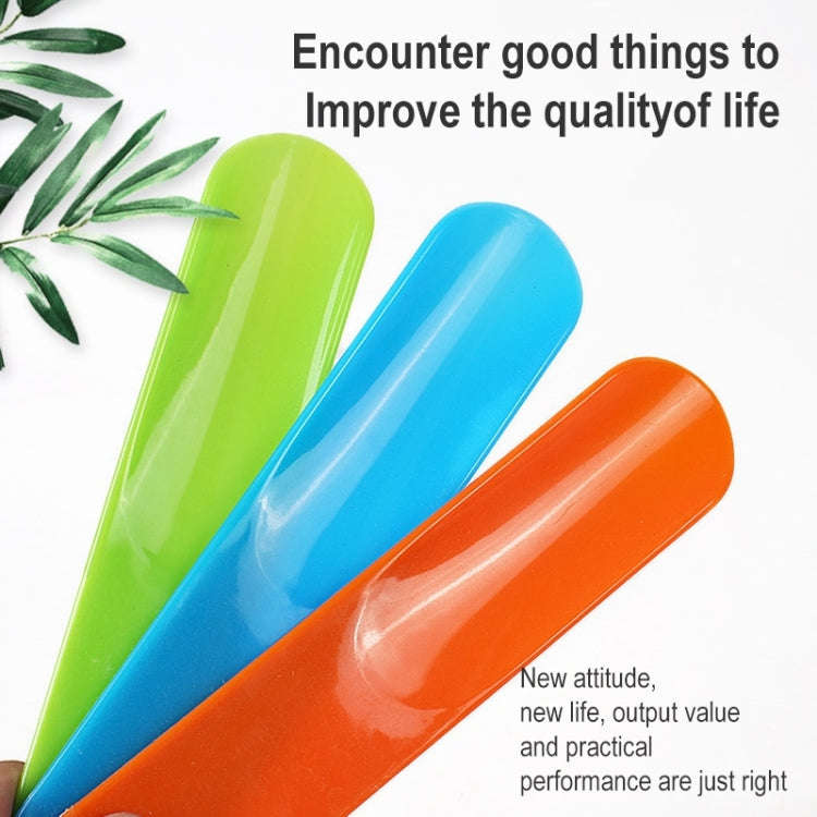 5 PCS 019 Plastic Shoehorn Household Shoes Auxiliary Shoe Puller, Specification: Curved, Color Ra...