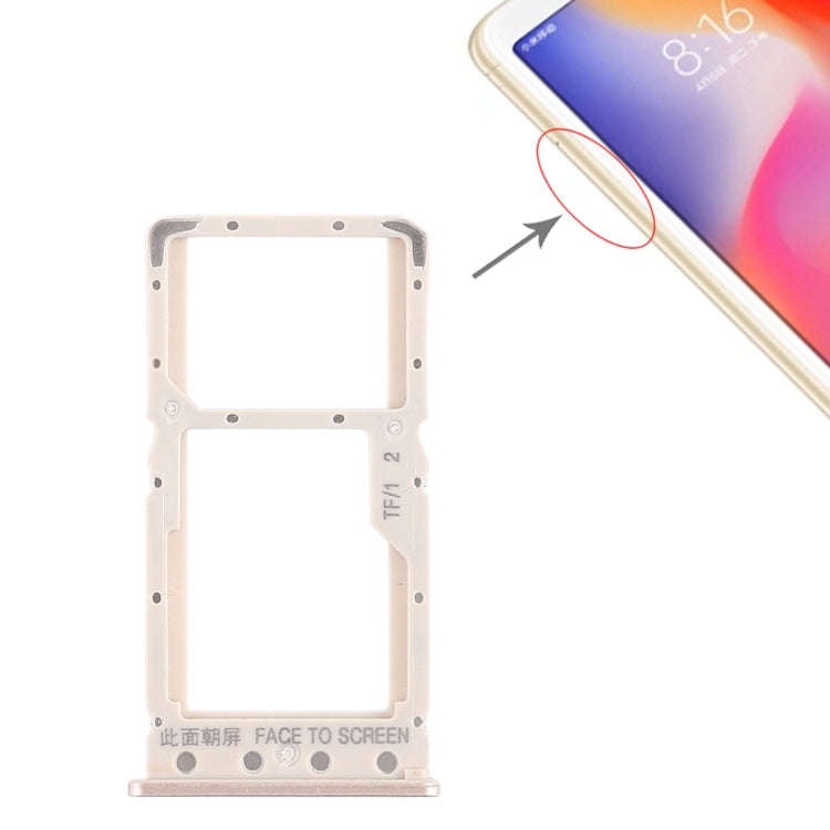 SIM Card Tray + SIM Card Tray / Micro SD Card Tray for Xiaomi Redmi 6 / Redmi 6A, For Redmi 6, Fo...