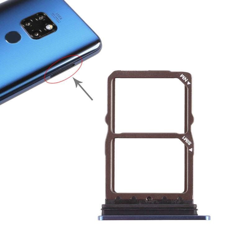 2 x SIM Card Tray for Huawei Mate 20, For Huawei Mate 20, For Huawei Mate 20 (Sapphire Blue)