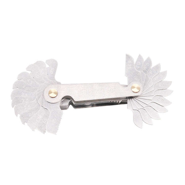 58 PCS Metric 60 Degrees +British 55 Degrees CR Stainless Steel Thread Gauge, 58 PCS Thread Gauge