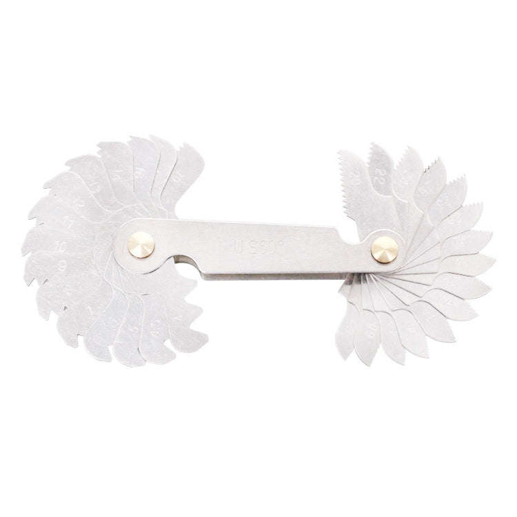 30 PCS US Screw Pitch Thread Blades 60 Degrees CR Stainless Steel Thread Gauge, 30 PCS Thread Gauge