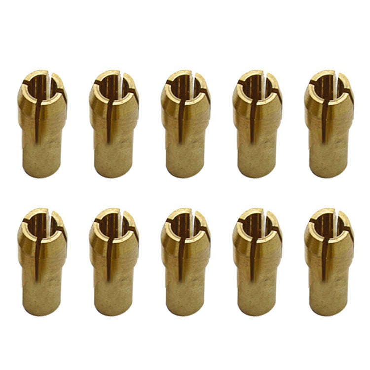 10 PCS Three-claw Copper Clamp Nut for Electric Mill FittingsBore diameter: 3.2mm, Bore diamet...