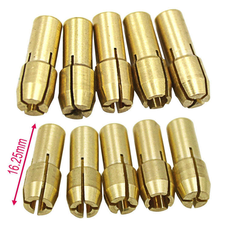 10 PCS Three-claw Copper Clamp Nut for Electric Mill FittingsBore diameter: 3.2mm, Bore diamet...