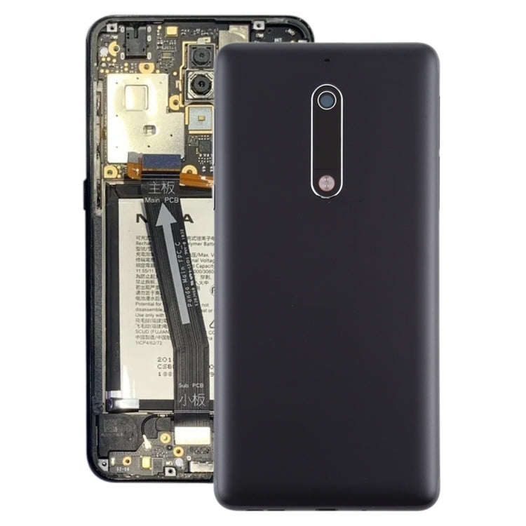 Battery Back Cover with Power & Volume Button Flex Cable & Camera Lens Cover for Nokia 5 TA-1024 ...