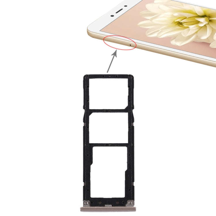 2 SIM Card Tray + Micro SD Card Tray for Xiaomi Redmi Note 5A, Redmi Note 5A, For Xiaomi Redmi No...