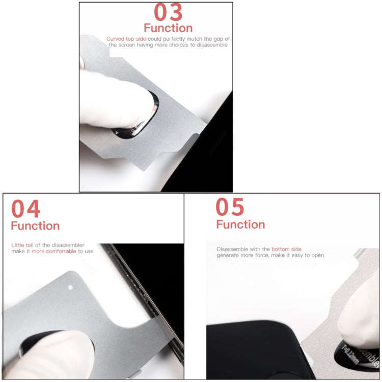 10 PCS QIANLI 3D Ultra Thin Pry Spudger Screen Disassembling Card, 3D Ultra Thin