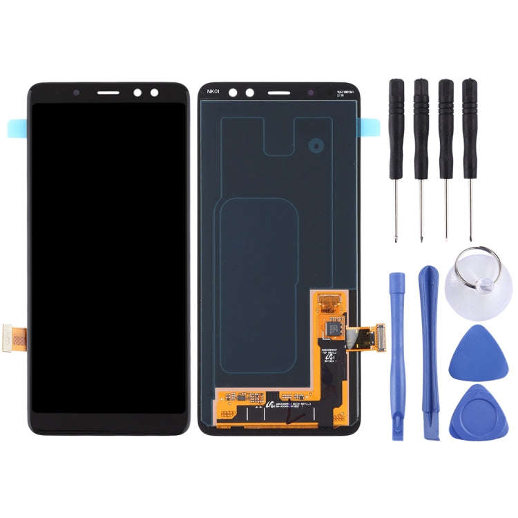 AMOLED LCD Screen for Galaxy A8 (2018) / A5 (2018) / A530 with Digitizer Full Assembly (Black), F...