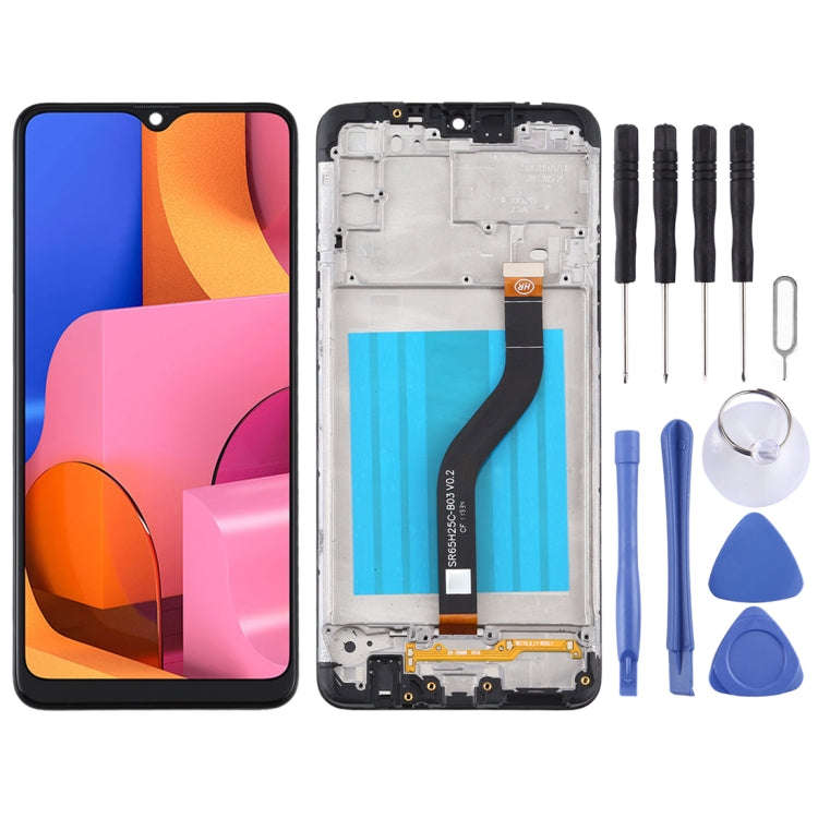 LCD Screen and Digitizer Full Assembly With Frame for Samsung Galaxy A20s, For Samsung Galaxy A20s