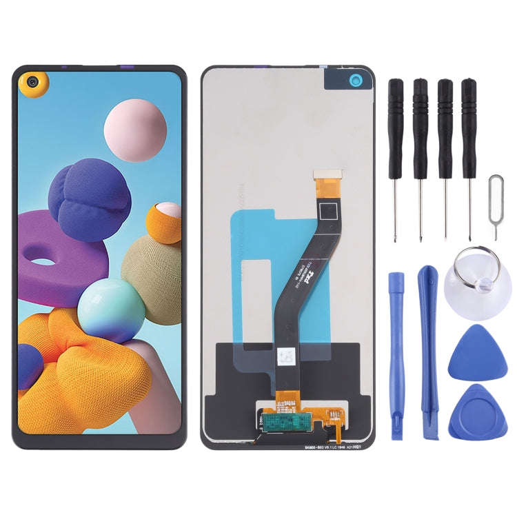 Original LCD Screen and Digitizer Full Assembly for Samsung Galaxy A21, For Samsung Galaxy A21(Or...