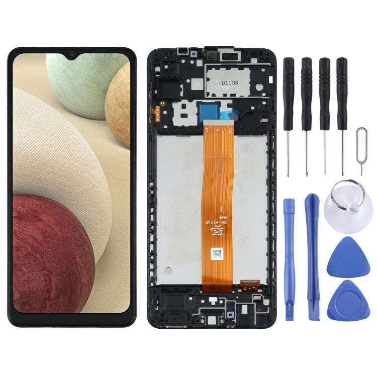 Original LCD Screen and Digitizer Full Assembly with Frame for Samsung Galaxy A12 4G SM-A125F, Fo...