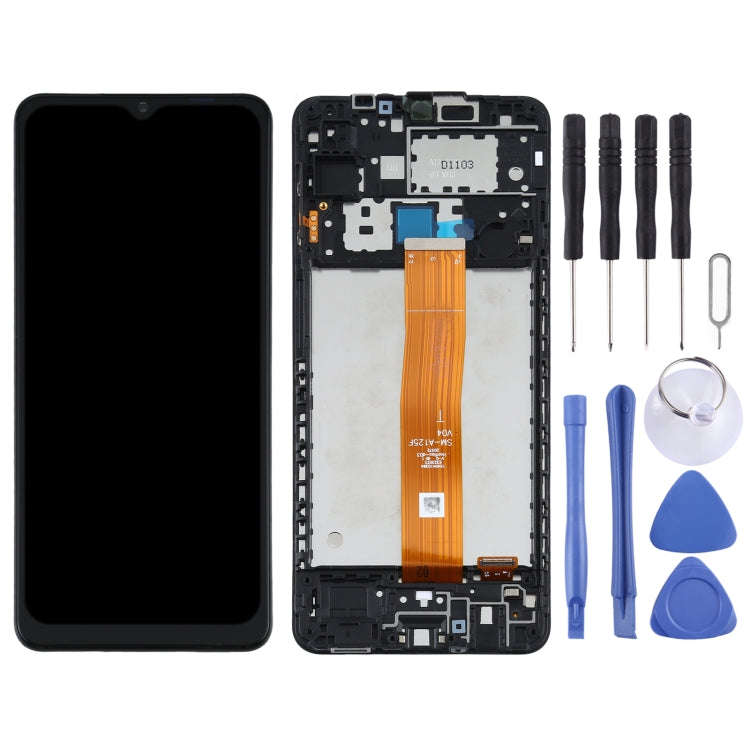 Original LCD Screen and Digitizer Full Assembly with Frame for Samsung Galaxy A12 4G SM-A125F, Fo...
