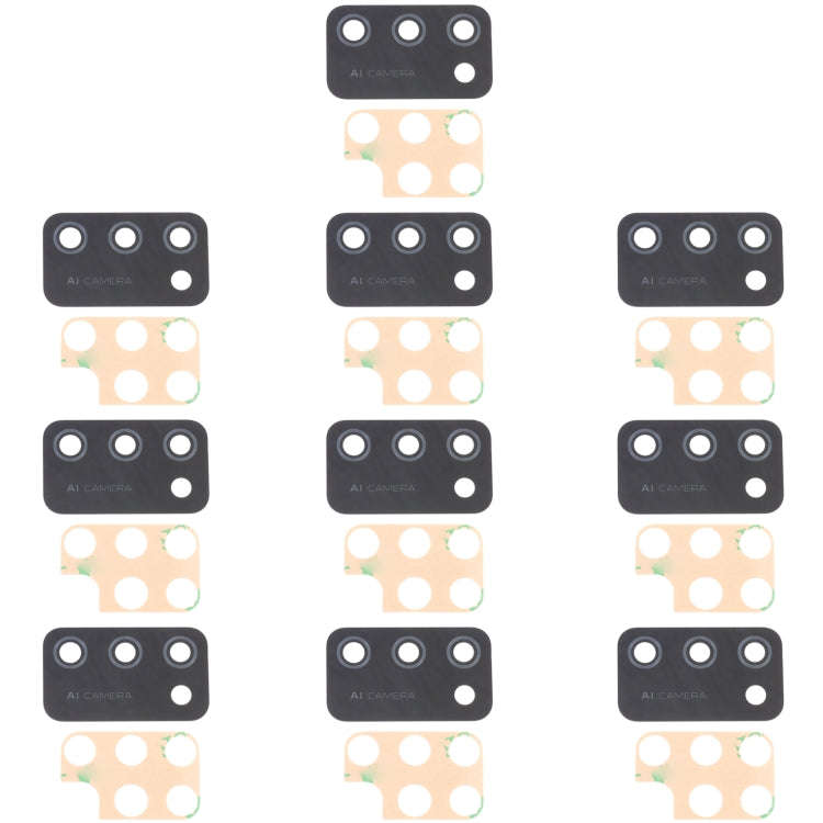 For Samsung Galaxy M02S SM-M025 10pcs Back Camera Lens, For Samsung Galaxy M02s