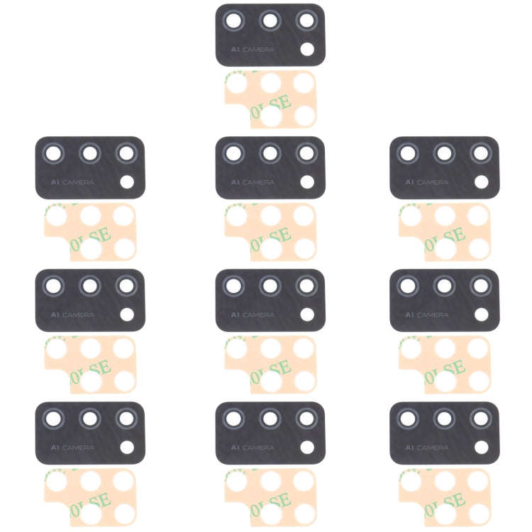 For Samsung Galaxy A02s SM-A025F 10pcs Back Camera Lens, For Samsung Galaxy A02s