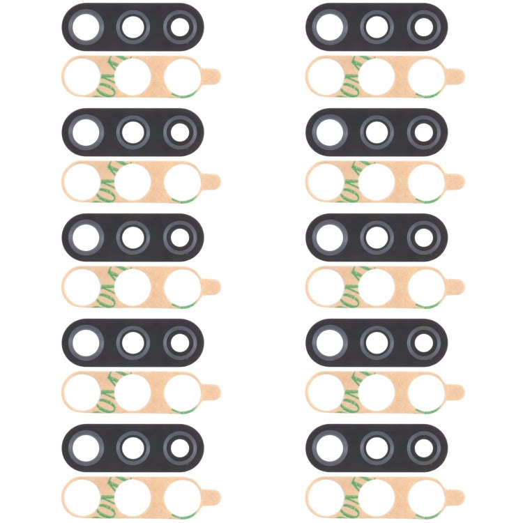 For Samsung Galaxy M11 SM-M115 10pcs Back Camera Lens, For Samsung Galaxy M11