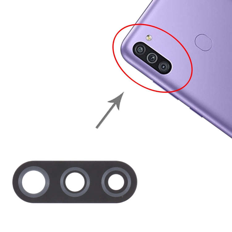 For Samsung Galaxy M11 SM-M115 10pcs Back Camera Lens, For Samsung Galaxy M11