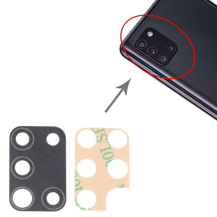 For Samsung Galaxy A31 SM-A315 10pcs Back Camera Lens, For Samsung Galaxy A31