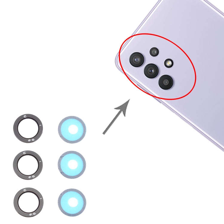 For Samsung Galaxy A32 5G SM-A326 10pcs Back Camera Lens, For Samsung Galaxy A32 5G