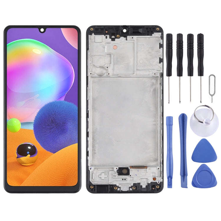 Original LCD Screen and Digitizer Full Assembly with Frame for Samsung Galaxy A31 SM-A315, For Sa...