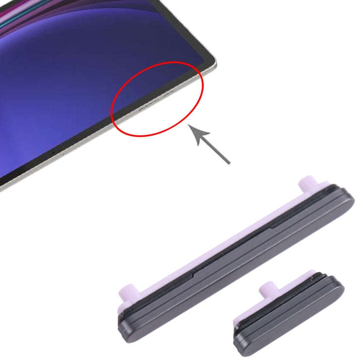 For Samsung Galaxy Tab S9+ SM-X810/X816/X818 1set Original Power Button + Volume Control Button, ...
