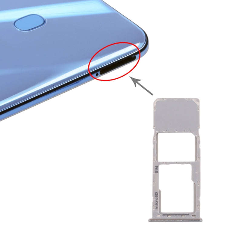 For Galaxy A20 A30 A50 SIM Card Tray + Micro SD Card Tray, For Samsung Galaxy A20(single), For Ga...