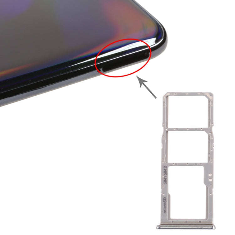 For Galaxy A70 SIM Card Tray + SIM Card Tray + Micro SD Card Tray, For Samsung Galaxy A70, For Ga...