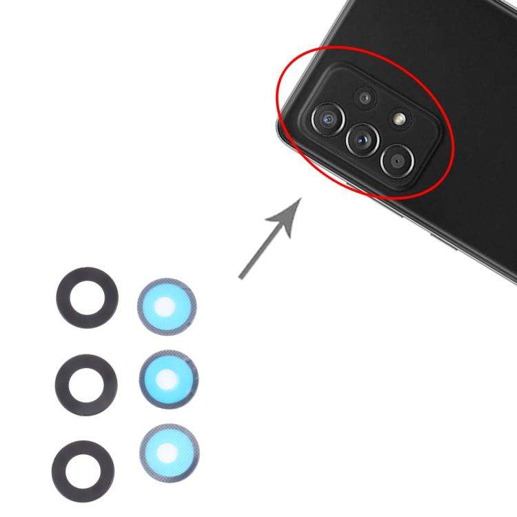 For Samsung Galaxy A52s SM-A528B 10pcs Back Camera Lens, For Samsung Galaxy A52s