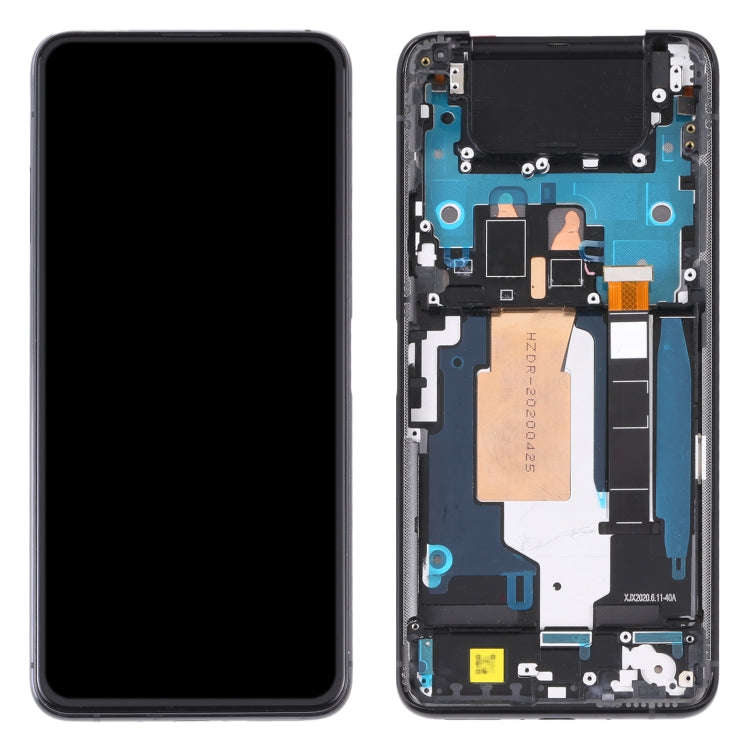 90Hz AMOLED Material LCD Screen and Digitizer Full Assembly with Frame for Asus Zenfone 7 Pro / Z...
