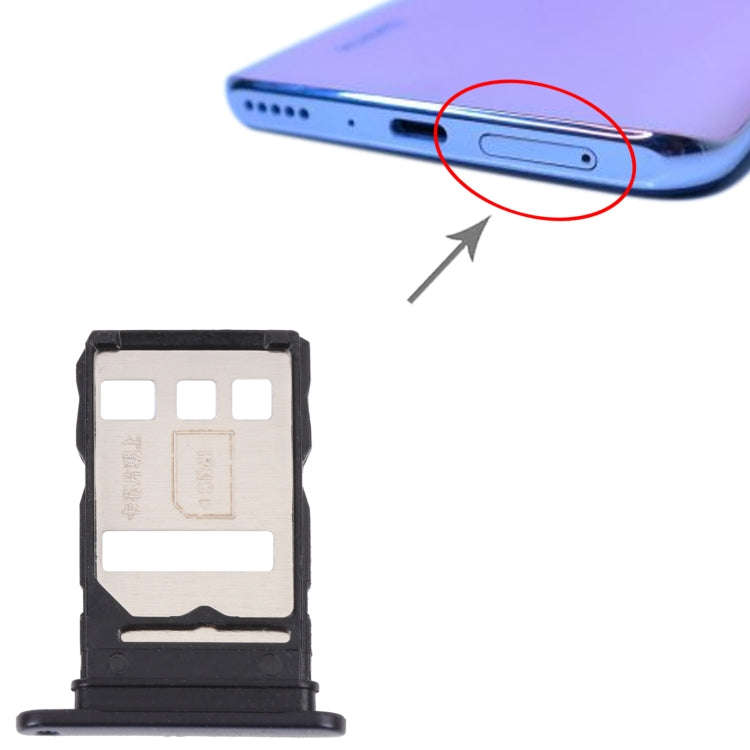SIM Card Tray + SIM/NM Card Tray for Huawei Y9a, For Huawei Y9a