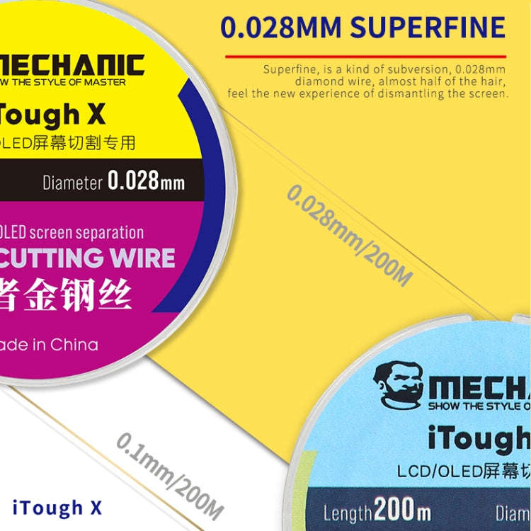 Mechanic iTough X 200M 0.04MM LCD OLED Screen Cutting Wire, Mechanic 0.04MM 200M