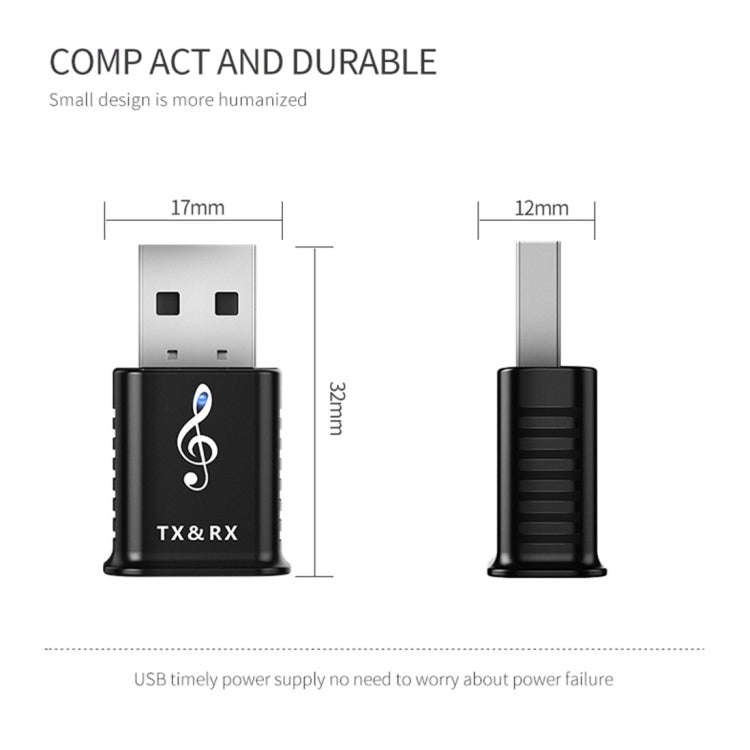 MSD168 2 in 1 Bluetooth Transmitter Receiver Mini 3.5mm AUX Stereo Wireless Bluetooth 5.0 Adapter...