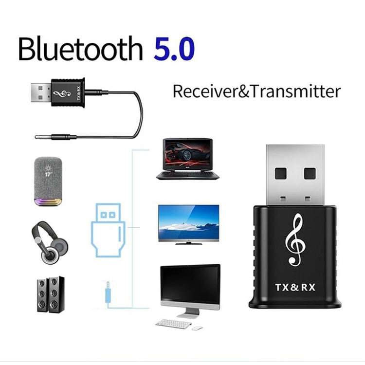 MSD168 2 in 1 Bluetooth Transmitter Receiver Mini 3.5mm AUX Stereo Wireless Bluetooth 5.0 Adapter...