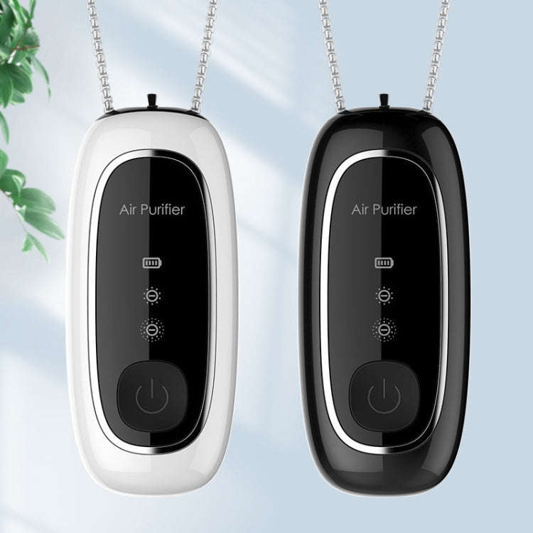 KY100A Portable Negative Ion Air Purifier Neck Hanging Air Purifier, Rectangle White, Rectangle B...