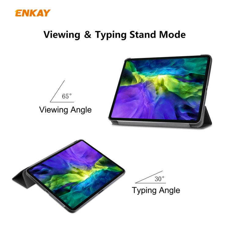 ENKAY ENK-8001 Denim Pattern Horizontal Flip Leather Smart Case with Holder for iPad Pro 11 (2020...