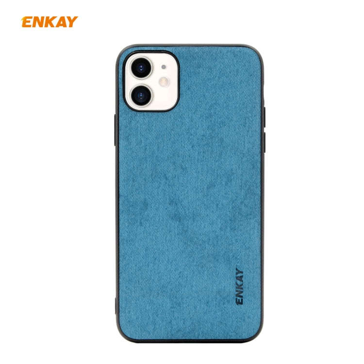 For iPhone 11 ENKAY ENK-PC028 Business Series Fabric Texture PU Leather + TPU Soft Slim Case, For...