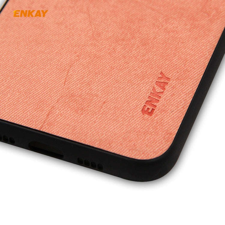 For iPhone 11 Pro Max ENKAY ENK-PC030 Business Series Fabric Texture PU Leather + TPU Soft Slim C...