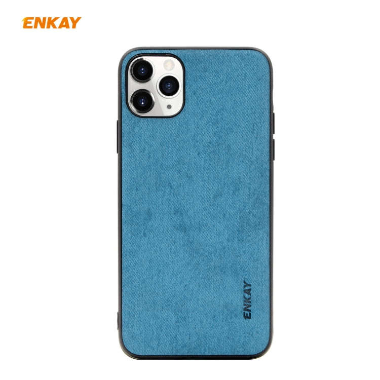 For iPhone 11 Pro Max ENKAY ENK-PC030 Business Series Fabric Texture PU Leather + TPU Soft Slim C...