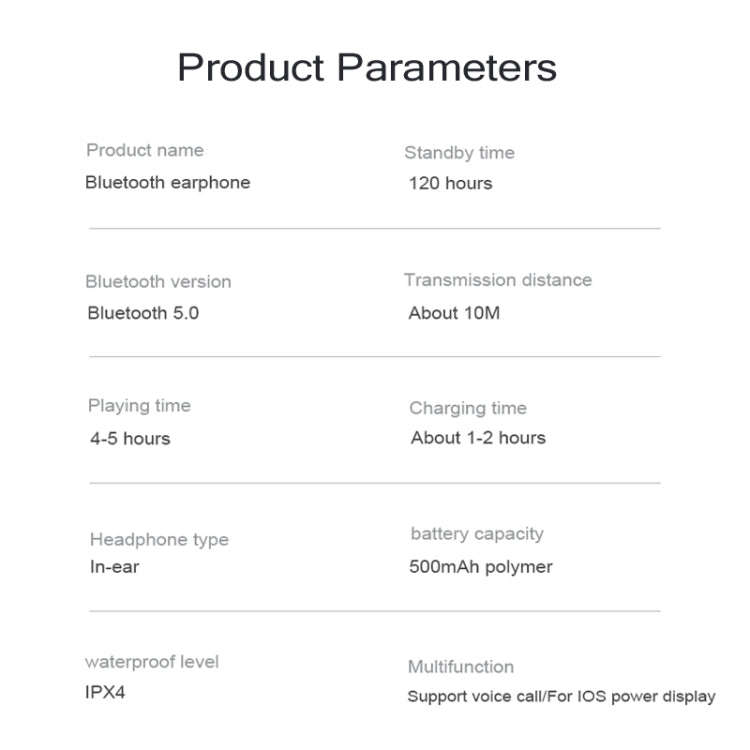 T&G TG905 TWS Bluetooth Earphone Wireless Sport Headphone 5D Stereo Headsets with LED Display & C...