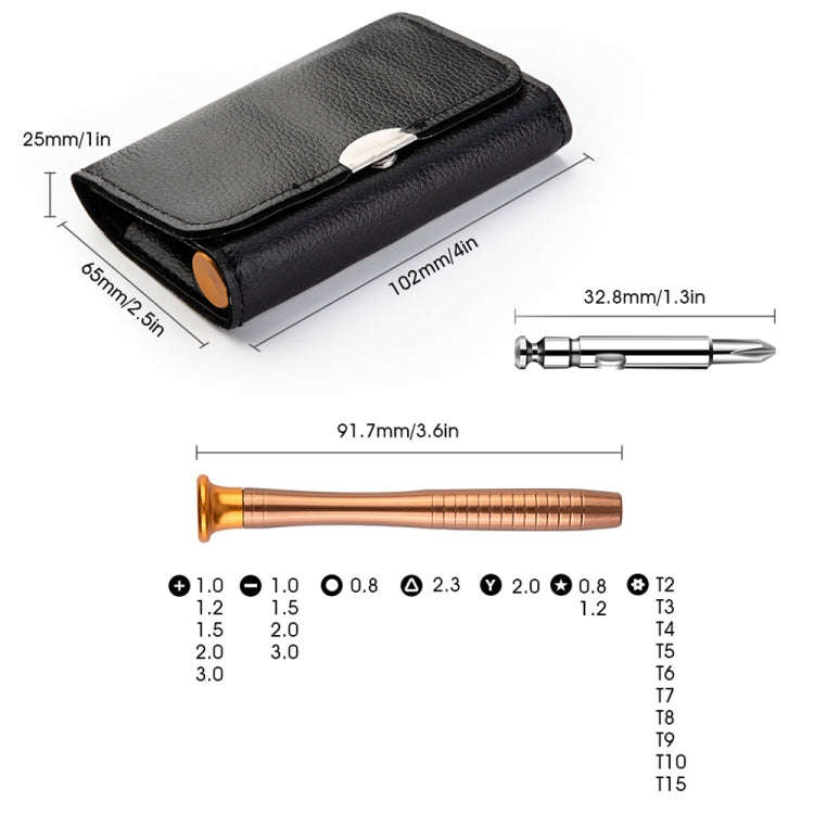 Magnetic suction 27 in 1 portable wallet type screw driver set mobile phone tablet maintenance to...
