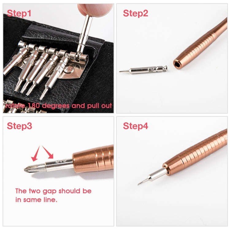 Magnetic suction 27 in 1 portable wallet type screw driver set mobile phone tablet maintenance to...