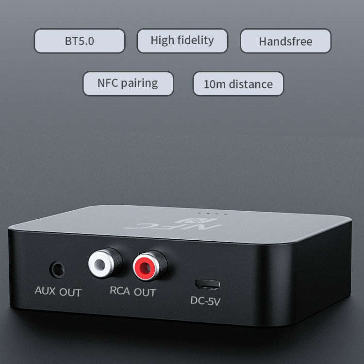 R6 NFC Bluetooth 5.0 Desktop Music Receiver Bluetooth Receiver, Support TF Card