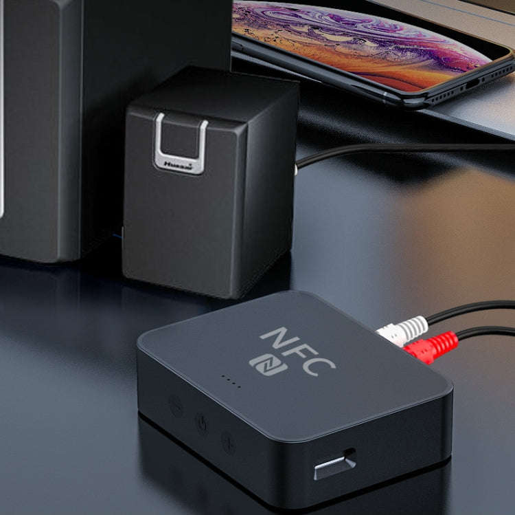 R6 NFC Bluetooth 5.0 Desktop Music Receiver Bluetooth Receiver, Support TF Card