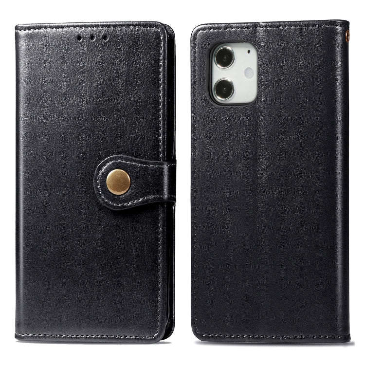 Retro Solid Color Leather Buckle Phone Case with Lanyard & Photo Frame & Card Slot & Wallet & Sta...