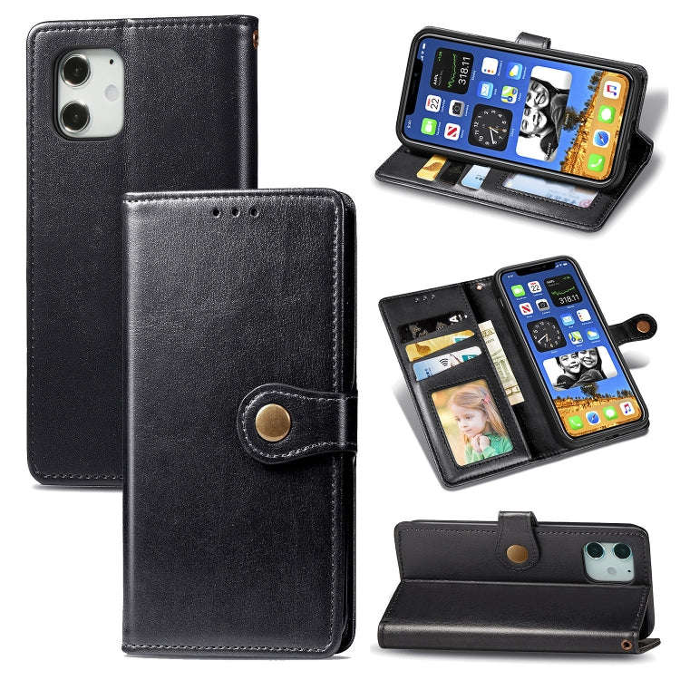 Retro Solid Color Leather Buckle Phone Case with Lanyard & Photo Frame & Card Slot & Wallet & Sta...
