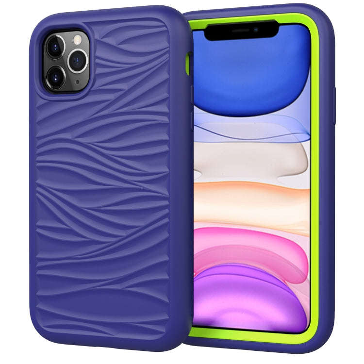 For iPhone 11 Pro Max Wave Pattern 3 in 1 Silicone+PC Shockproof Protective Case, For iPhone 11 P...