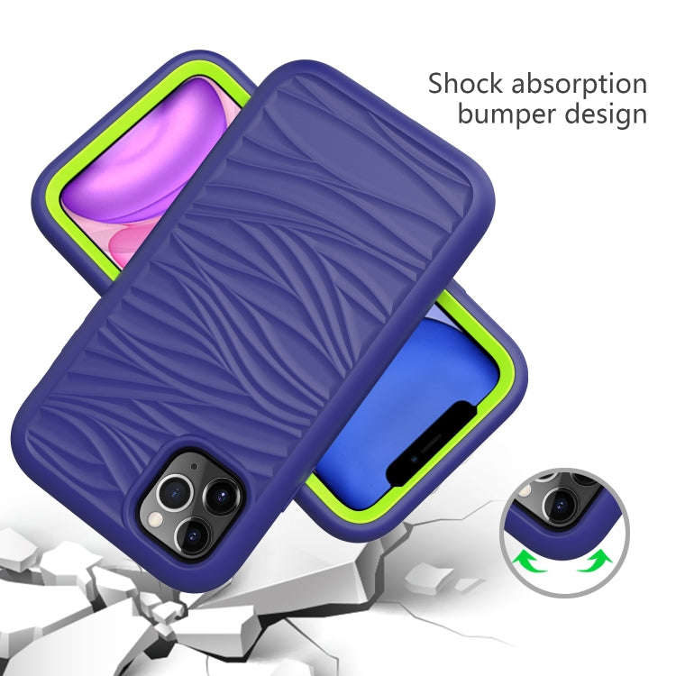 For iPhone 11 Pro Max Wave Pattern 3 in 1 Silicone+PC Shockproof Protective Case, For iPhone 11 P...