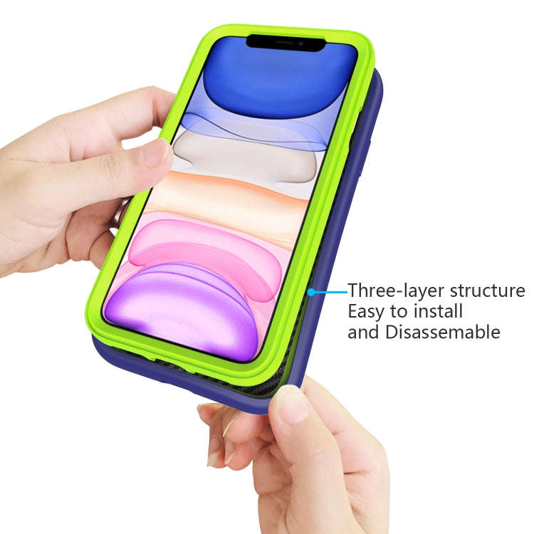 For iPhone 11 Pro Max Wave Pattern 3 in 1 Silicone+PC Shockproof Protective Case, For iPhone 11 P...