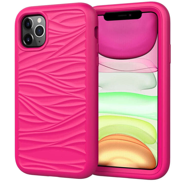 For iPhone 11 Pro Max Wave Pattern 3 in 1 Silicone+PC Shockproof Protective Case, For iPhone 11 P...