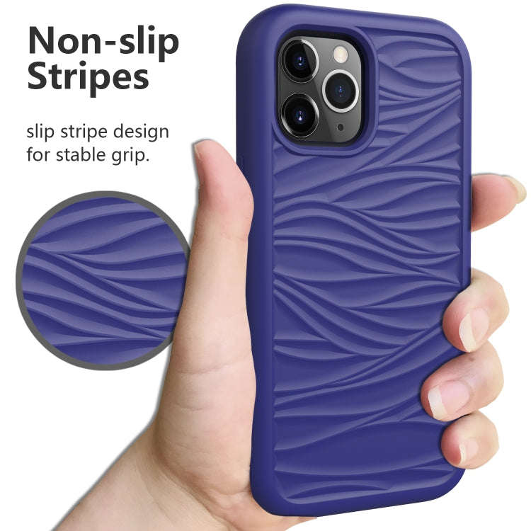 For iPhone 12 Wave Pattern 3 in 1 Silicone+PC Shockproof Protective Case, For iPhone 12 mini
